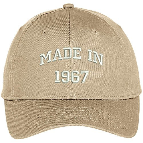 Trendy Apparel Shop Made In 1967-50th Birthday Embroidered High Profile Adjustable Baseball Cap