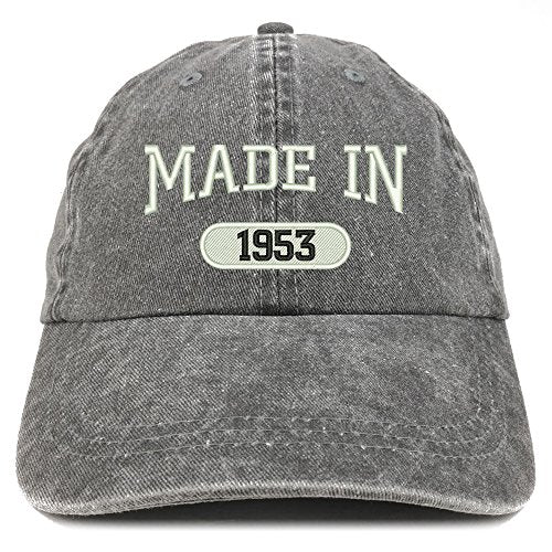 Trendy Apparel Shop Made in 1953 Embroidered 68th Birthday Washed Baseball Cap