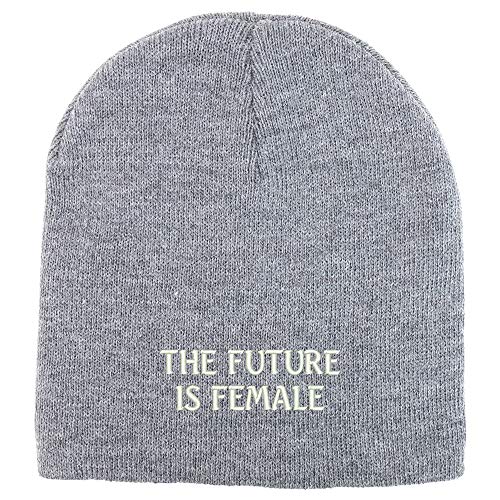 Trendy Apparel Shop The Future is Female Acrylic Winter Knit Skull Short Beanie