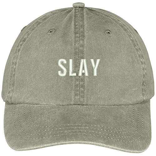 Trendy Apparel Shop Slay Embroidered Cotton Adjustable Washed Cap