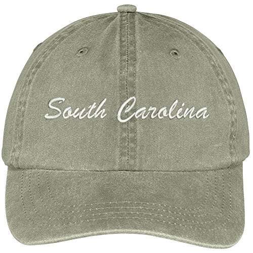 Trendy Apparel Shop South Carolina State Embroidered Low Profile Adjustable Cotton Cap