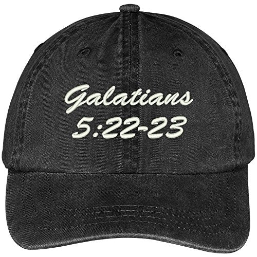 Trendy Apparel Shop Bible Verse Galatians 5:22-23 Embroidered Pigment Dyed Cotton Baseball Cap