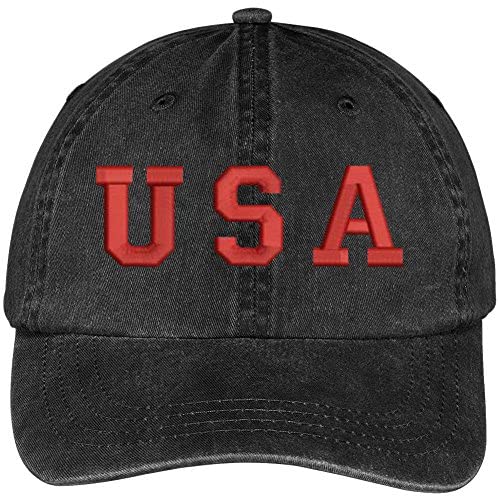 Trendy Apparel Shop USA Red Embroidered Soft Crown Cotton Adjustable Cap