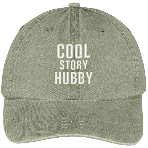 Trendy Apparel Shop Cool Story Hubby Embroidered Washed Soft Cotton Adjustable Baseball Cap
