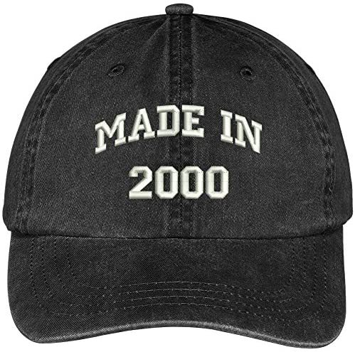 Trendy Apparel Shop Made in 2000-19th Birthday Embroidered Pigment Dyed Cotton Baseball Cap