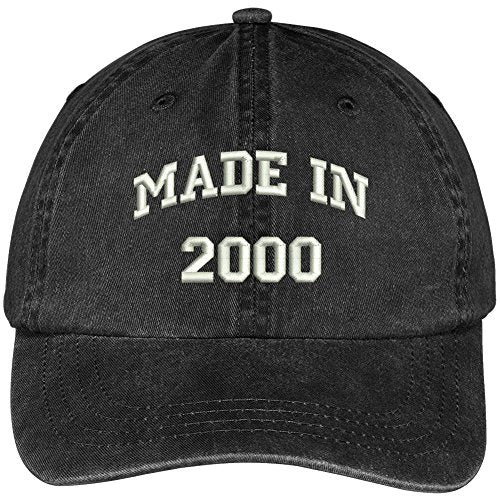 Trendy Apparel Shop Made in 2000-19th Birthday Embroidered Pigment Dyed Cotton Baseball Cap