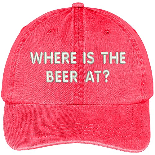 Trendy Apparel Shop Where's The Beer At? Embroidered Soft Crown Cotton Adjustable Cap