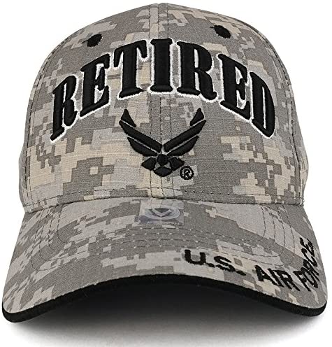 Trendy Apparel Shop US Air Force Retired Embroidered Officially Licensed Military Ripstop Cap