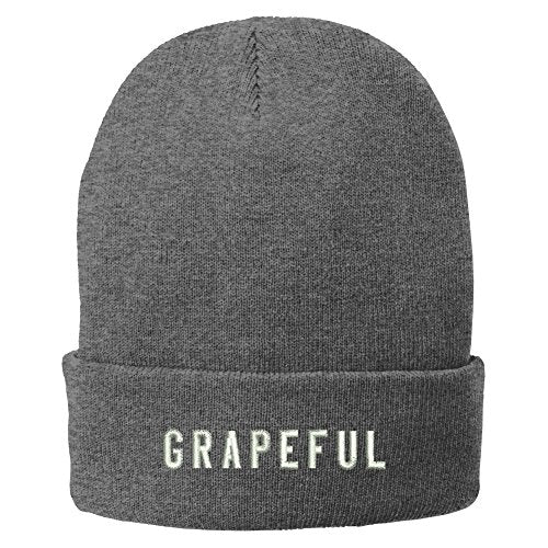 Trendy Apparel Shop Grapeful Embroidered Soft Stretchy Winter Long Beanie