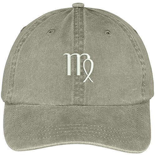 Trendy Apparel Shop Virgo Zodiac Signs Embroidered Soft Crown 100% Brushed Cotton Cap