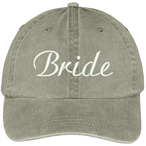 Trendy Apparel Shop Bride Embroidered Wedding Party Pigment Dyed Cotton Cap