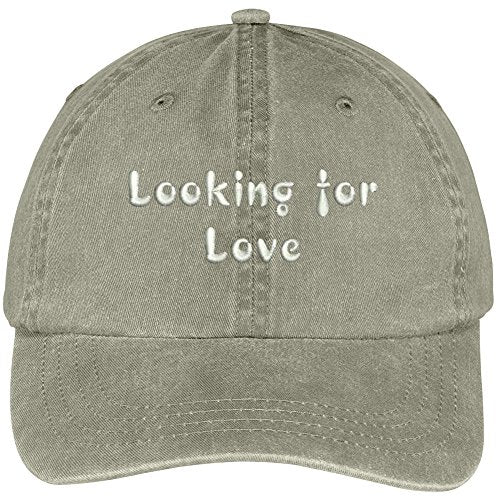 Trendy Apparel Shop Looking For Love Embroidered Washed Cotton Adjustable Cap