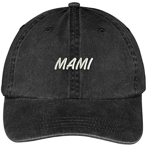 Trendy Apparel Shop Mami Embroidered Washed Cotton Adjustable Cap