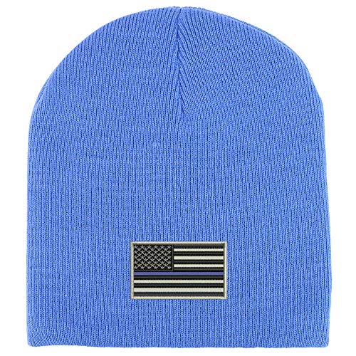 Trendy Apparel Shop USA TBL Flag Acrylic Winter Knit Skull Short Beanie