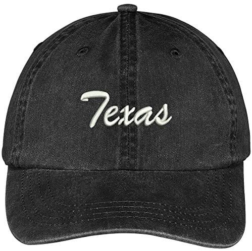 Trendy Apparel Shop Texas State Embroidered Low Profile Adjustable Cotton Cap -
