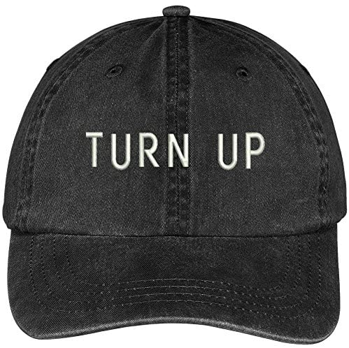 Trendy Apparel Shop Turn Up Embroidered Soft Crown Cotton Adjustable Cap -