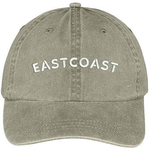 Trendy Apparel Shop Eastcoast Embroidered Washed Cotton Adjustable Cap