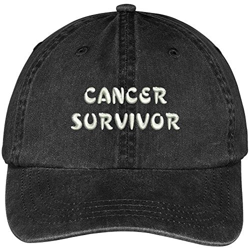 Trendy Apparel Shop Cancer Survivor Embroidered Washed Cotton Adjustable Cap