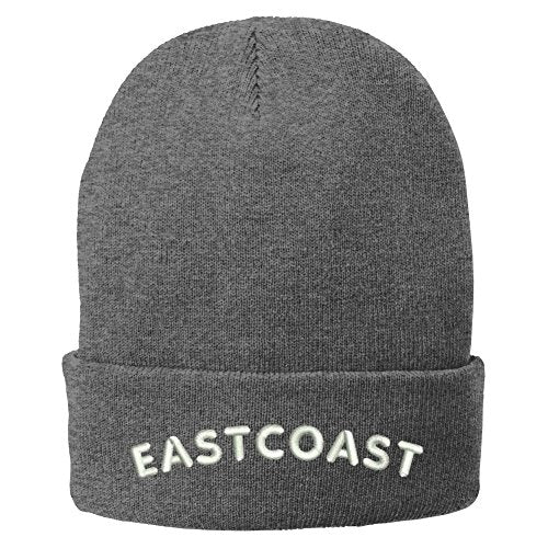 Trendy Apparel Shop Eastcoast Embroidered Winter Cuff Long Beanie