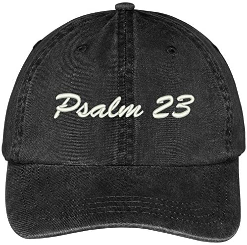 Trendy Apparel Shop Bible Verse Psalm 23 Embroidered Pigment Dyed Cotton Baseball Cap