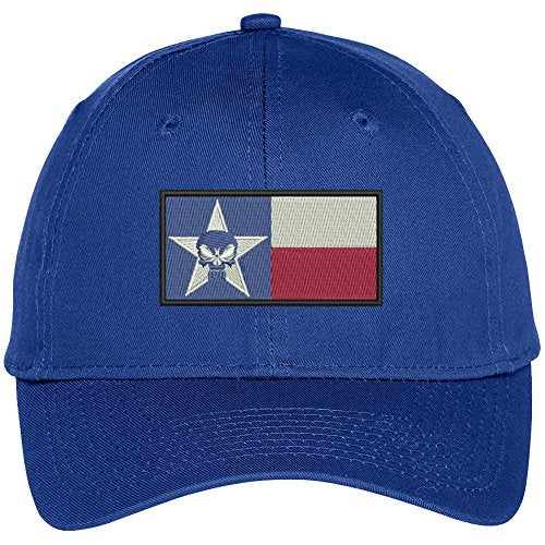 Trendy Apparel Shop Texas Skull Flag Embroidered Baseball Cap