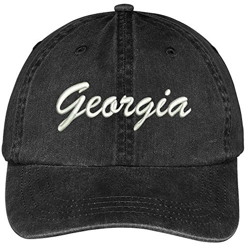 Trendy Apparel Shop Georgia State Embroidered Low Profile Adjustable Cotton Cap