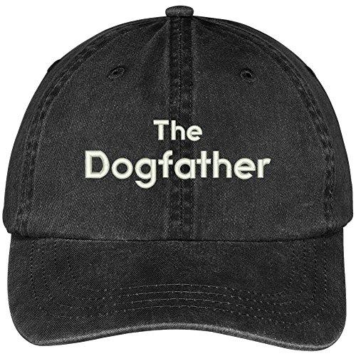 Trendy Apparel Shop The Dogfather Embroidered Washed Soft Cotton Adjustable Baseball Cap