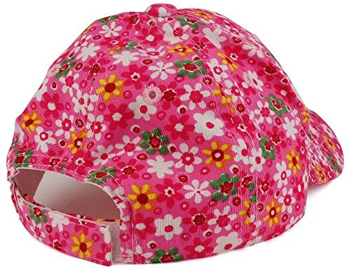 Trendy Apparel Shop Kid's Princess 3D Embroidered Flower Pattern Printed Structured Baseball Cap