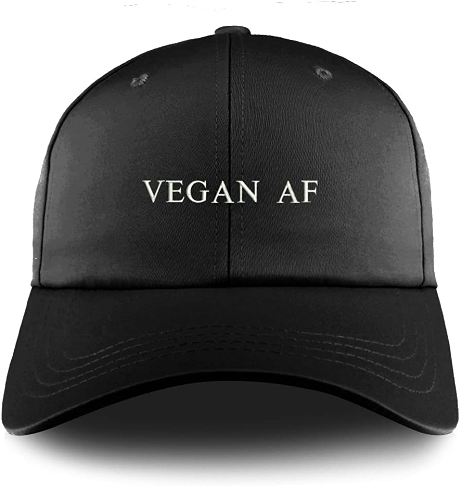 Trendy Apparel Shop Vegan AF Embroidered Structured Satin Adjustable Cap - Mint