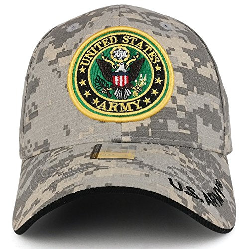 Trendy Apparel Shop US Army Emblem Embroidered Officially Licensed Military Baseball Cap