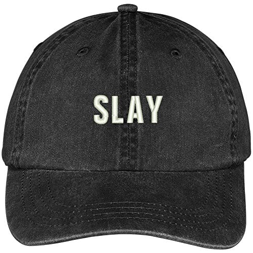 Trendy Apparel Shop Slay Embroidered Cotton Adjustable Washed Cap