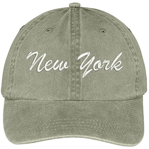 Trendy Apparel Shop New York State Embroidered Low Profile Adjustable Cotton Cap