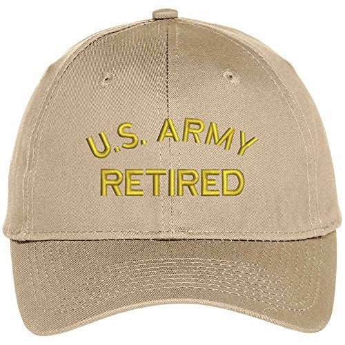 Trendy Apparel Shop US Army Retired Embroidered Adjustable Snapback Baseball Cap