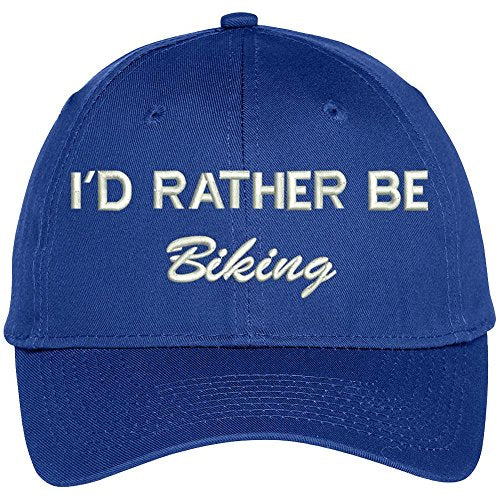 Trendy Apparel Shop I Rather Be Biking Embroidered Baseball Cap