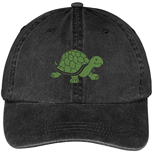 Trendy Apparel Shop Turtle Embroidered Pigment Dyed Washed Cotton Baseball Cap