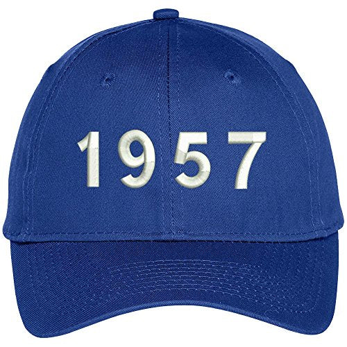 Trendy Apparel Shop 1957 Birth Year Embroidered Baseball Cap