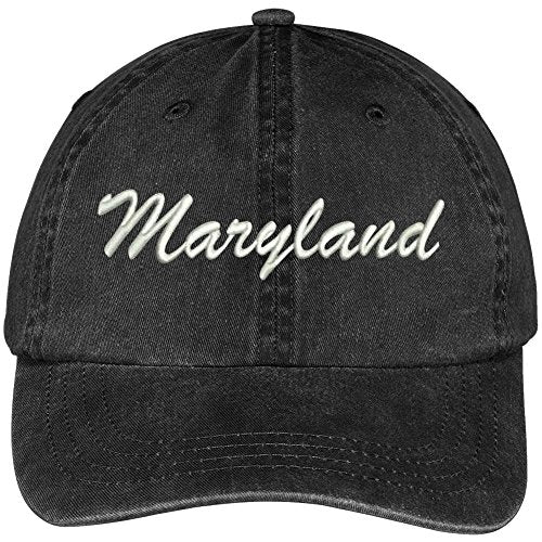 Trendy Apparel Shop Maryland State Embroidered Low Profile Adjustable Cotton Cap