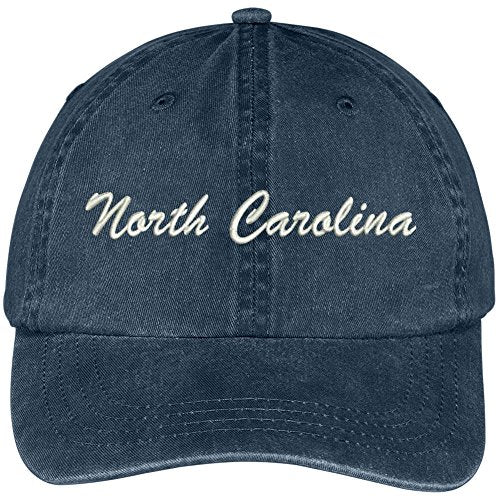 Trendy Apparel Shop North Carolina State Embroidered Low Profile Adjustable Cotton Cap