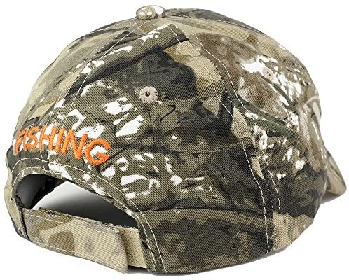 Trendy Apparel Shop Fish Now Work Later Embroidered Adjustable Baseball Cap - CAMO
