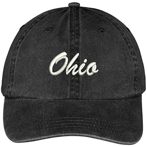 Trendy Apparel Shop Ohio State Embroidered Low Profile Adjustable Cotton Cap -