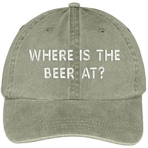 Trendy Apparel Shop Where's The Beer At? Embroidered Soft Crown Cotton Adjustable Cap