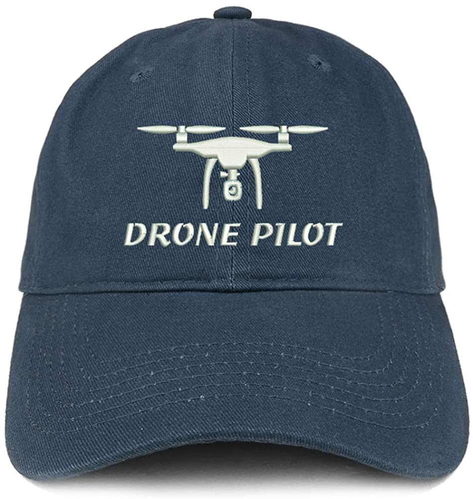 Trendy Apparel Shop Drone Pilot Embroidered Soft Crown 100% Brushed Cotton Cap