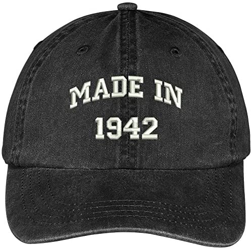 Trendy Apparel Shop Made in 1942-77th Birthday Embroidered Washed Cotton Baseball Cap