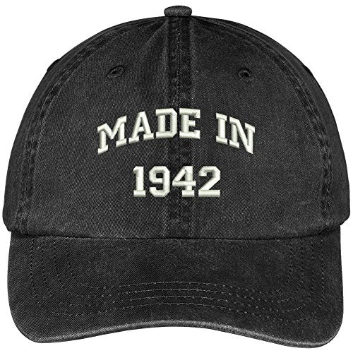Trendy Apparel Shop Made in 1942-77th Birthday Embroidered Washed Cotton Baseball Cap
