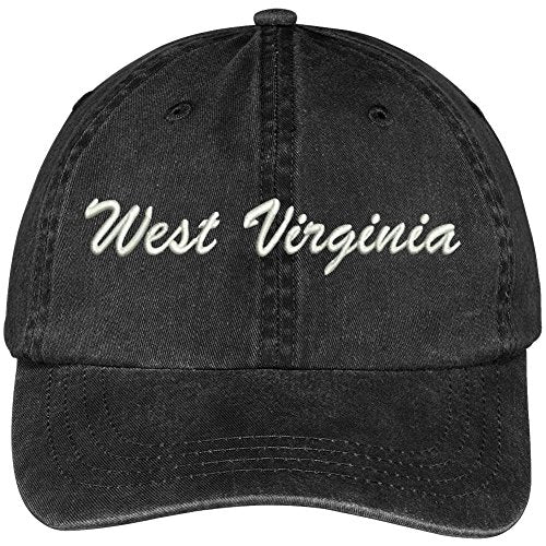 Trendy Apparel Shop West Virginia State Embroidered Low Profile Adjustable Cotton Cap