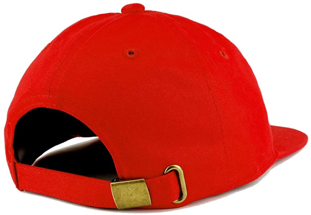 Trendy Apparel Shop Vegan AF Embroidered Unstructured Flatbill Adjustable Cap - Red