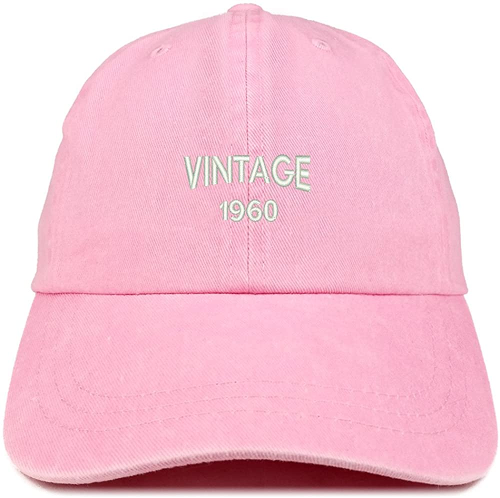 Trendy Apparel Shop Small Vintage 1959 Embroidered 59th Birthday Washed Pigment Dyed Cap