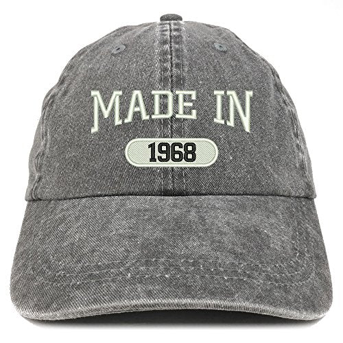 Trendy Apparel Shop Made in 1968 Embroidered 53rd Birthday Washed Baseball Cap