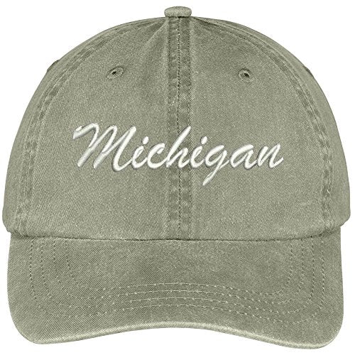 Trendy Apparel Shop Michigan State Embroidered Low Profile Adjustable Cotton Cap