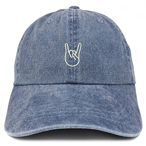 Trendy Apparel Shop Rock On Embroidered Washed Cotton Adjustable Cap